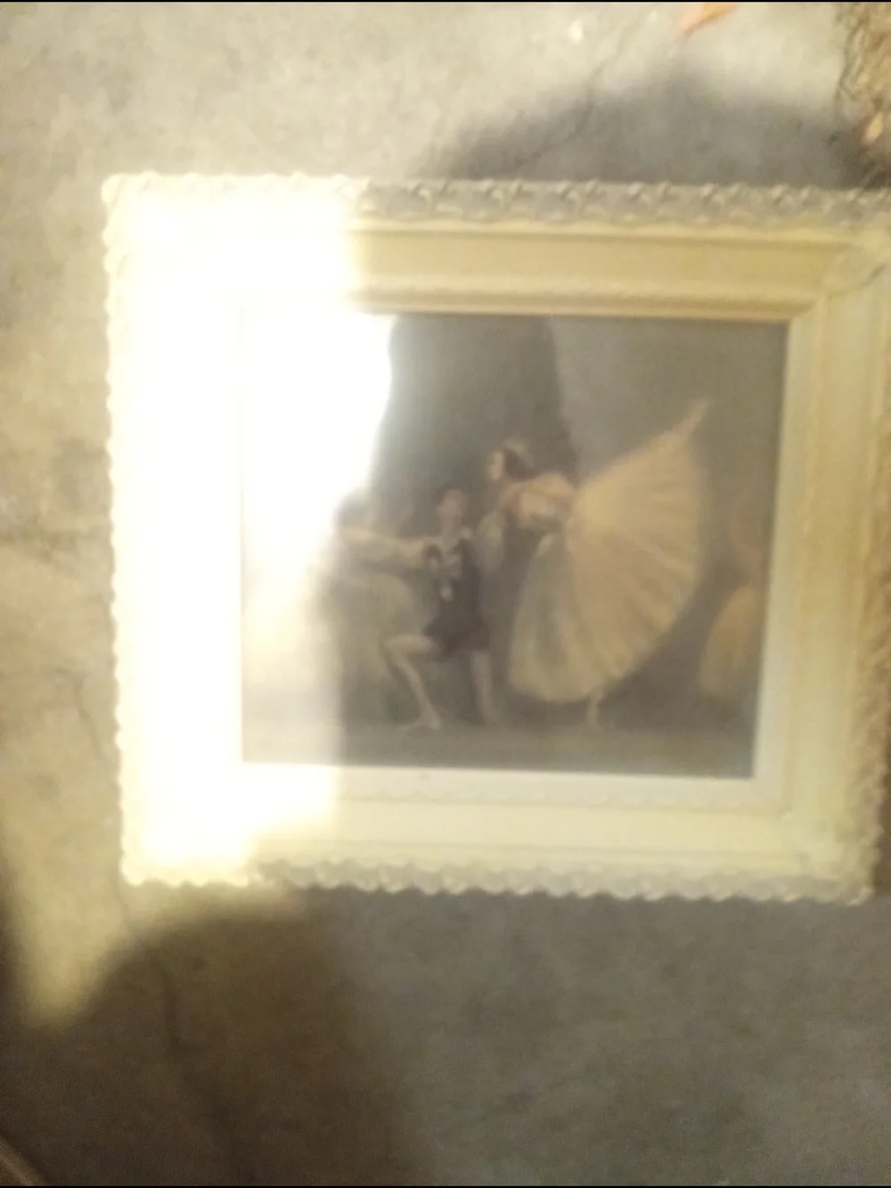 Classic White Framed Ballet Print Wall Art